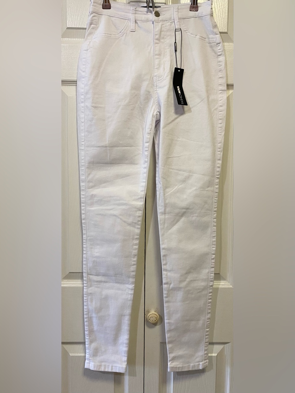 Fashion Nova White High-Rise Trousers (9)
